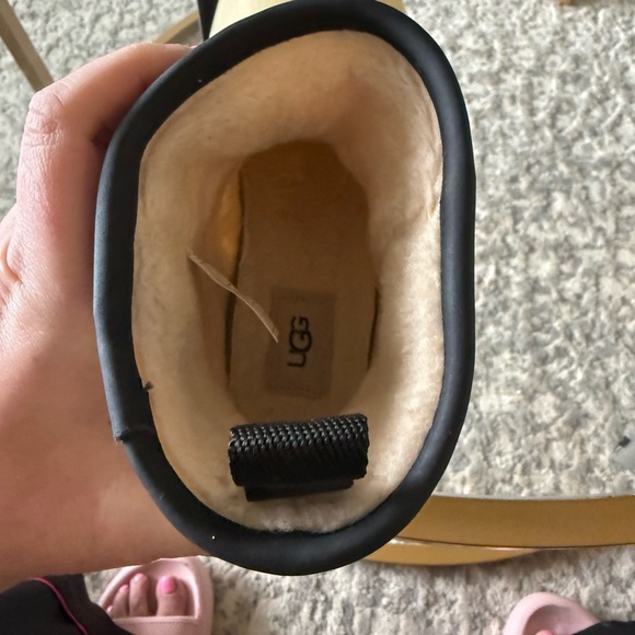 UGG Waterproof Clear Rain Ankle Boots Sherpa Lined Size 7 Women - Picture 8 of 11